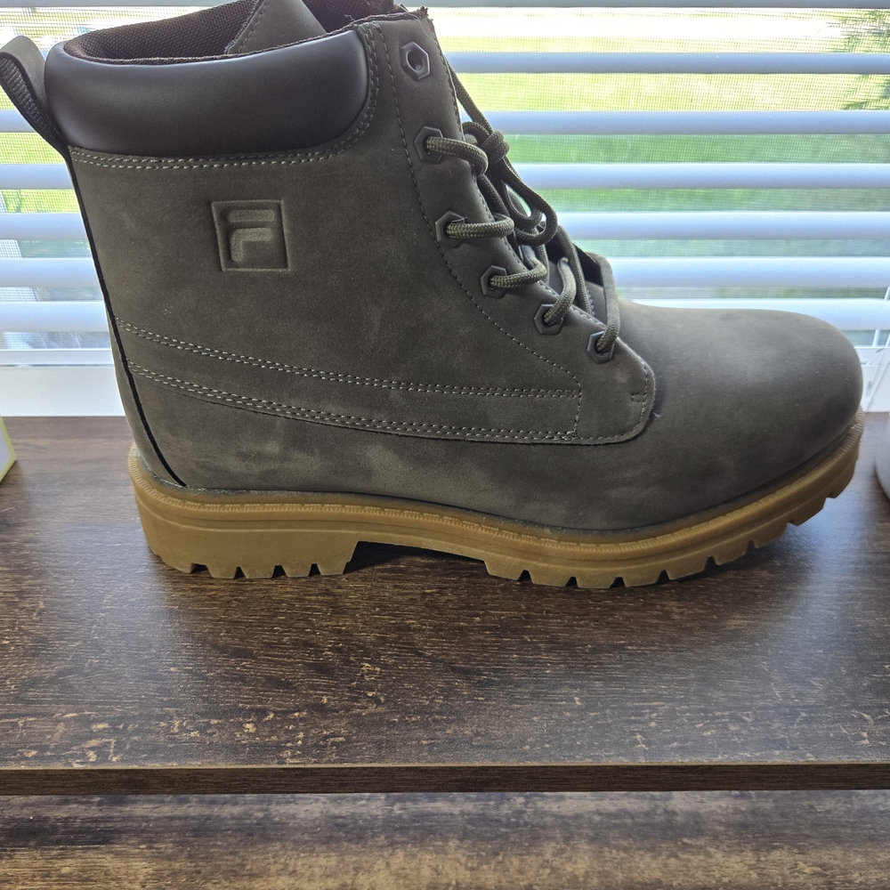 Fila Men's Charcoal and Tan Boots